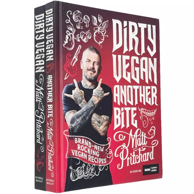 Matt Pritchard 2 Books Collection Set Dirty Vegan Another Bite Hardback NEW