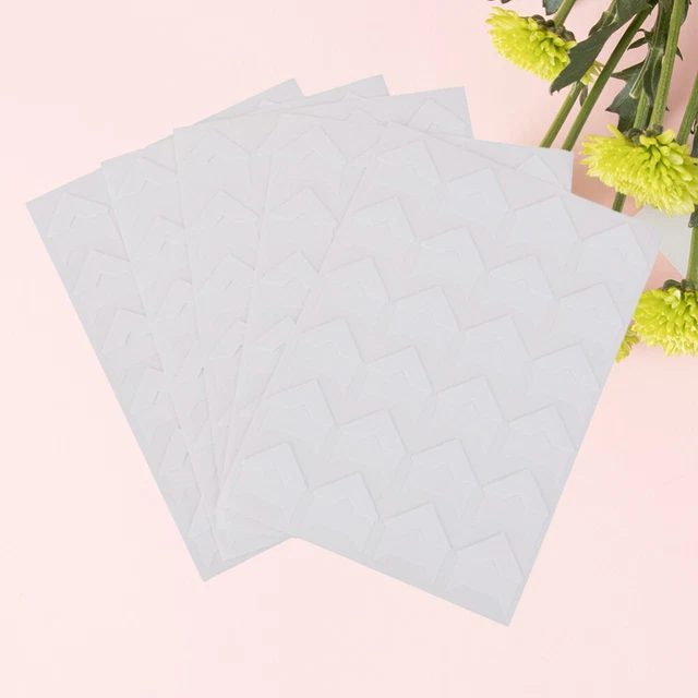 10 Hojas Blanco Accesorios Para Álbumes De Fotografía Hacer Usted Mismo Pegatinas de Esquina Fotográfica