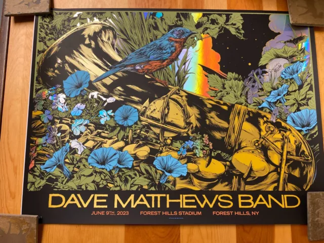 Dave Matthews Band Poster Forest Hills, NY 6/9/23 Rainbow Foil AP #/35