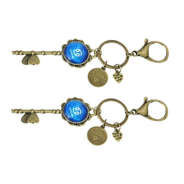2 Pcs Hanging Keychains Pendant Birthstone Keychain Wallet Keychain Key Ring 8