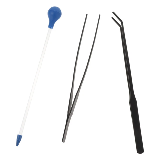 Set 3 In 1 Attrezzi Acquario - Pinzette E Forbici In Acciaio Inox Per Piante - Foto 2