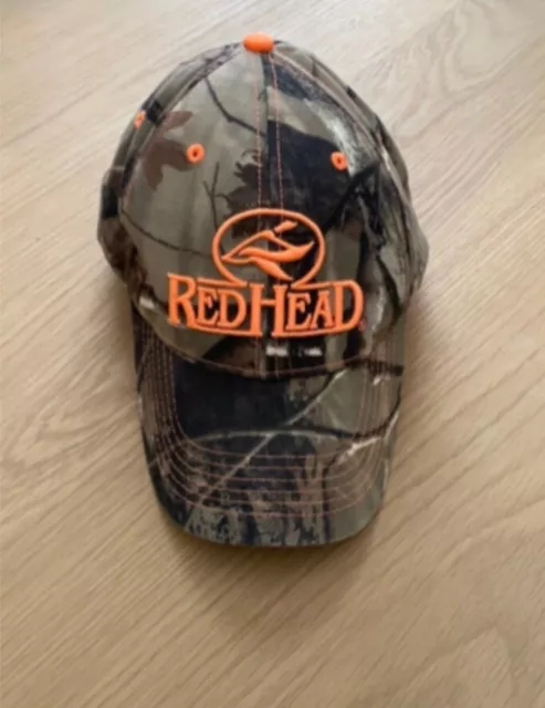 Red Head Adjustable Strap Camo Hunting Hat Orange