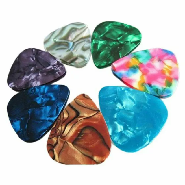 100x Multicolor Celluloid Acoustic Electric Guitar Picks Plectrums Thin 0.46mm