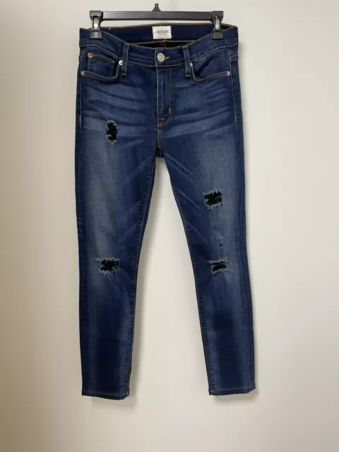 HUDSON Women’s NICO Jeans Midrise Super Skinny Stretch Blue Denim Size 27