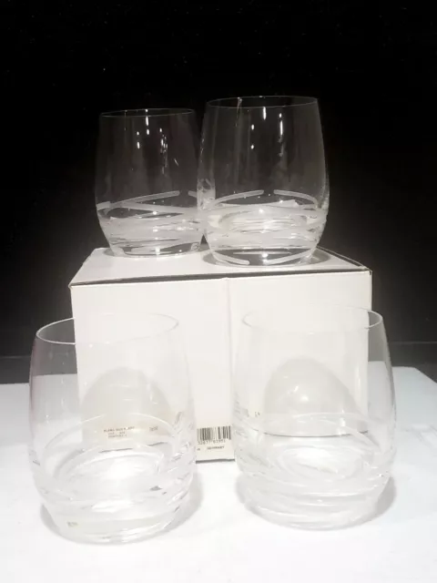 SET OF 4 - NEW IN BOX Vera Wang WEDGWOOD Blanc Sur Blanc DOUBLE OLD FASHIONED