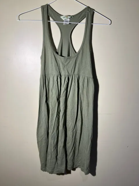 Hard Tail Forever Women's Green Open Back Yoga Tank Top XSmall 93