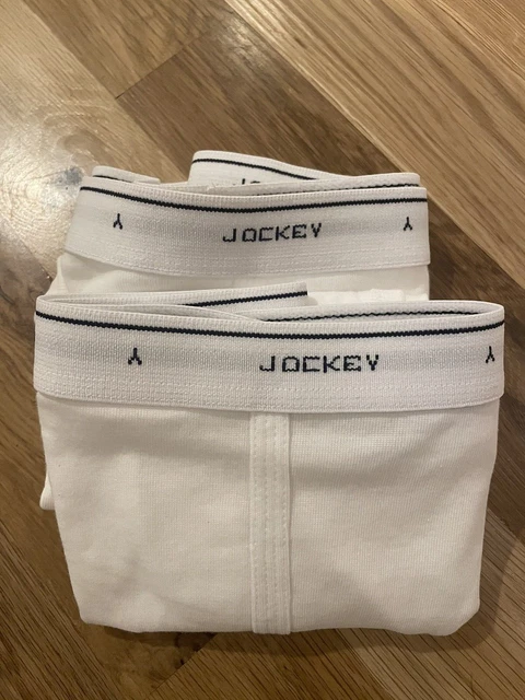 Jockey Classic Briefs 2 PK Full rise 100% Cotton  Y  Fly White Sz 40 NWOT