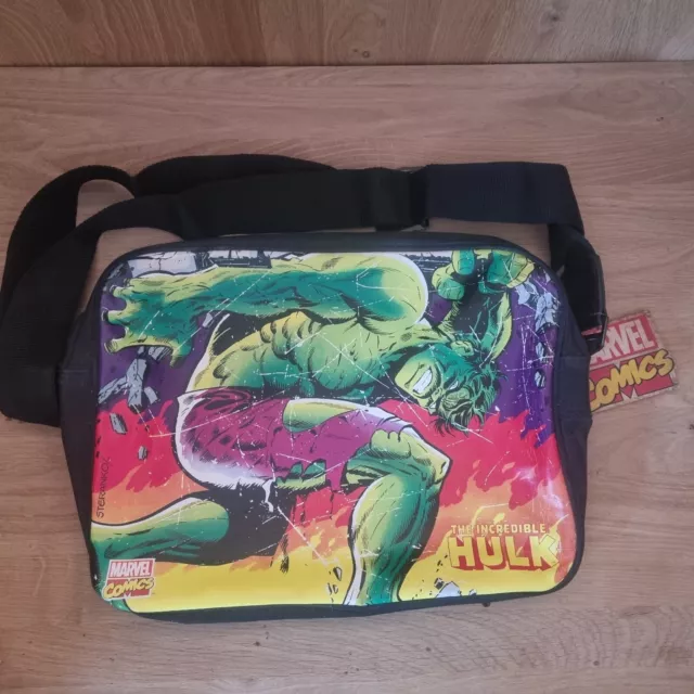 Incredible Hulk Messenger Shoulder Bag School Marvel Retro Brand New With Tag