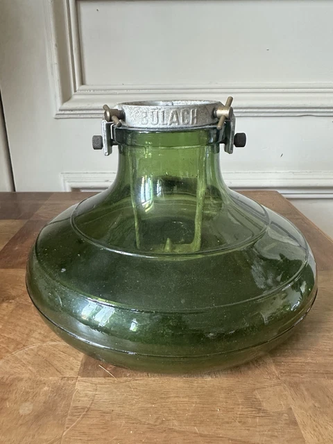 Présentoir d'arbre de Noël en verre vert Bulach de Suisse, 1930 sur