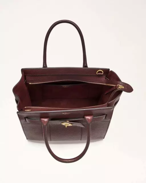 Mulberry 'Bayswater Small Zipped' Oxblood Classic Grain Leather Bag $1650 - BNWT 2