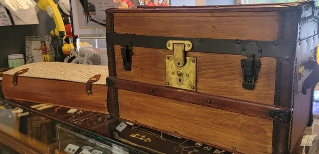 Antique doll trunk