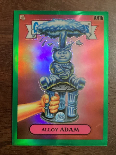 2021 Topps Chrome Garbage Pail Kids Series 4 Green Alloy ADAM #/299 GPK Bomb