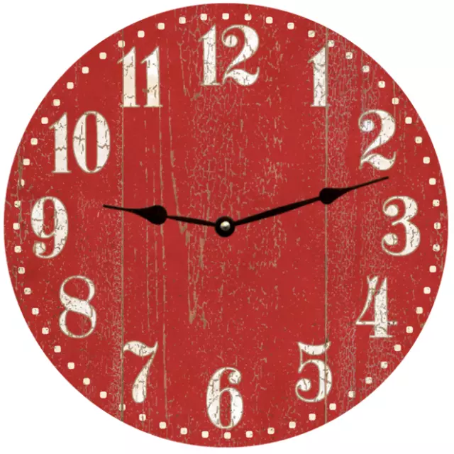 Rustic Red Clock- Barn Red Clock