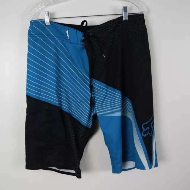 Fox Board Shorts Mens 34 Blue Black Surf Swim