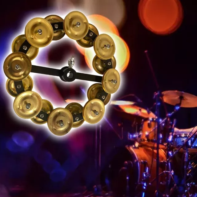 Cymbales à tambourin portable et légères avec cloches en acier