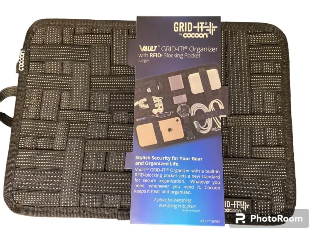 Vault Grid-It Cocoon Organizer Large 12”x9” RFID Blocking Pocket