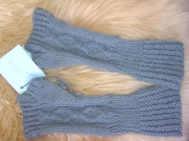 Selbst gestrickte Armstulpen,fingerlose Handschuhe - Gr.M,100% Alpaka! **NEU**