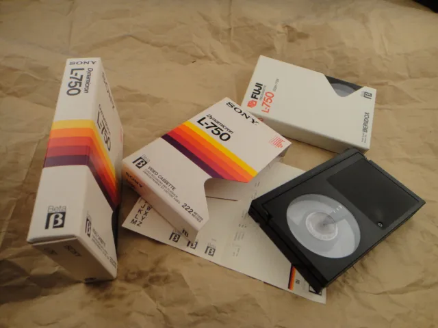 Lot of 10 BetaMax Tapes used with cardboard box L-750 Beta Max