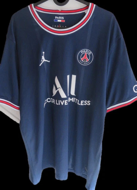 T-shirt PSG Signé Marco Simone - Taille L, Blanc - Neuf Avec Défauts, Collector Rare
