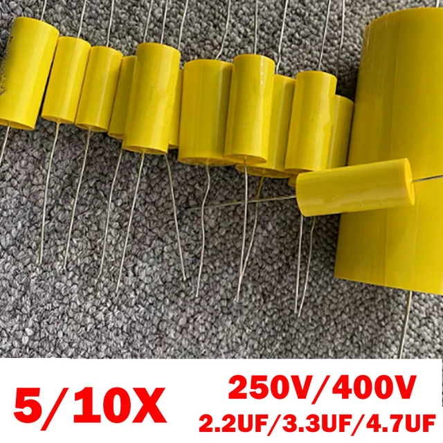 Axial 250V Non-Polarized Crossover Capacitors – 1uF To 10uF, 5% Tolerance