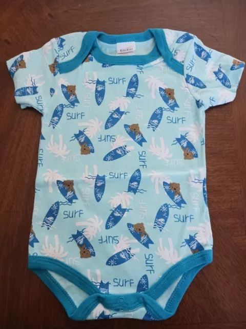 Kavkas 3 Pcs/lot Baby Boy Clothes Set Short Sleeve Cotton Rompers Size 0-3 Month 3