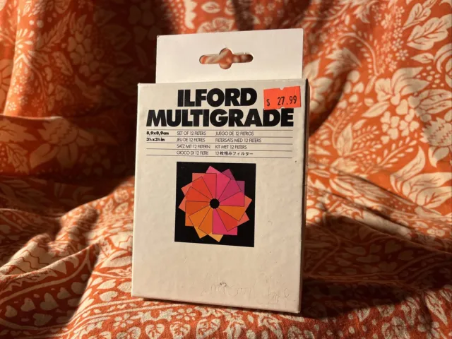 Juego de 12 filtros película Ilford Multigrado 3.5x3.5" 8.9x8.9 cm impresión cuarto oscuro