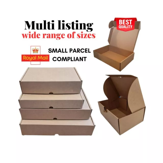 Brown Shipping Cardboard Boxes Postal Mailing Gift Packet Small Parcel, Gift Box