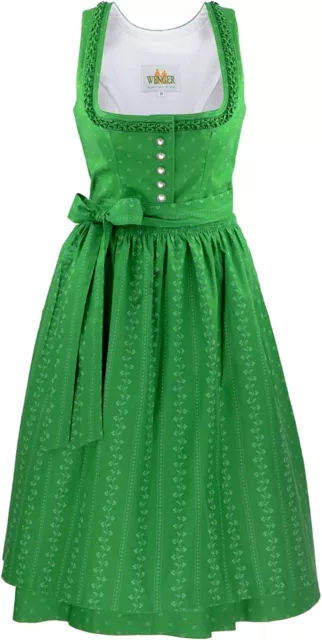 SALE Wenger Damen Dirndl lang 70 cm 2tlg Trachtenkleid Schürze Dolly grün