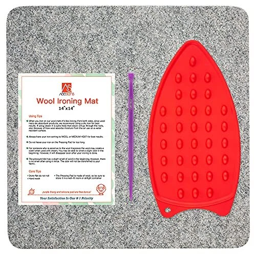 14" x 14" Wool Pressing Mat - Quilting Ironing Pad - Easy Press - Great for