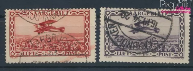 Briefmarken Saarland 1928 Mi 126-127 (kompl.Ausg.) gestempelt Luftfahrt(9419792