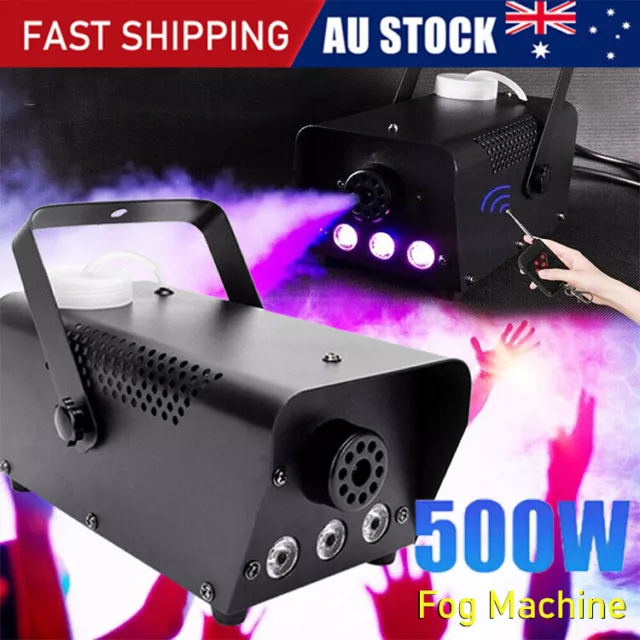 Smoke Machine RGB LED Party Club Disco DJ Effect Wireless Control-500W Fogger 2