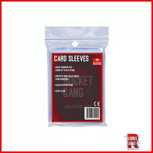 100 Sleeves Buste Bustine protettive trasparenti penny 66x91 card carte  pokemon