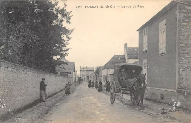 Cpa 91 Pusay / La Rue Du Parc / Coupling