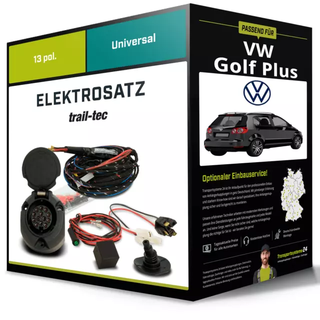 Elektrosatz 13-pol universell für VW Golf Plus 03.2009-jetzt NEU