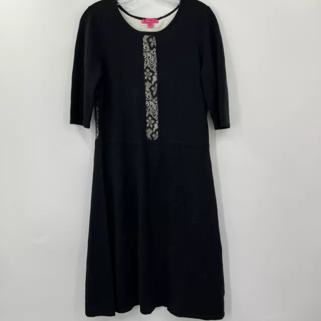 Betsy Johnson Women's Large Black Lace Acrylic Dress