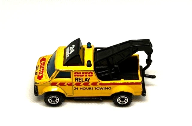 Matchbox Breakdown Van 24 Stunden Abschleppwagen gelb Vintage Sammlerstück