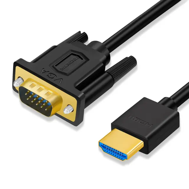 CABLING®Câble adaptateur HDMI vers peritel, 1,8m plaqué or 1080P noir  Support Notebook PC DVD Player Laptop TV Projector Monitor Etc