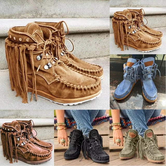 Bottines franges femme online