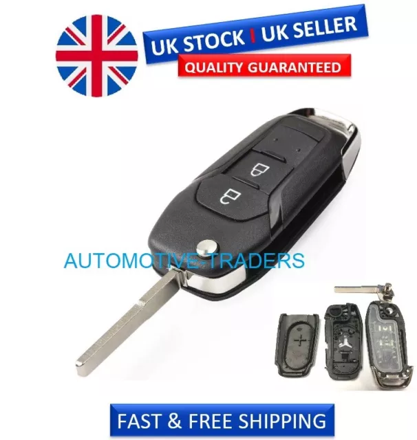 NEW 2 Button Remote Flip Key Fob Case 2015 - 2019 For Ford Ranger T6 Eco sport