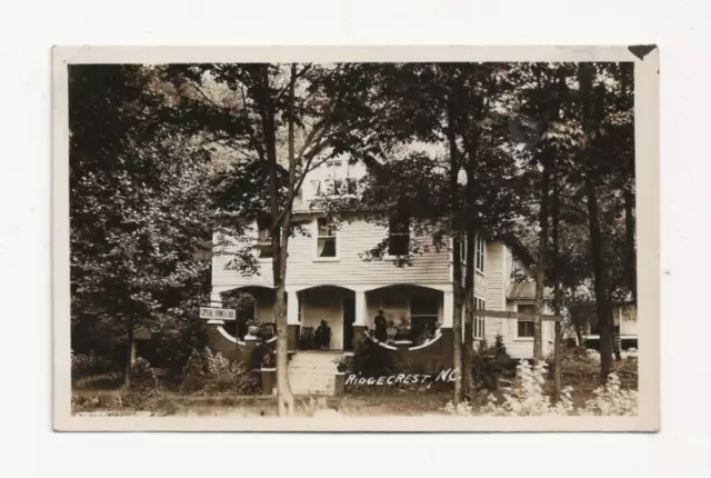 Rare Old Ridgecrest Nc Real Photo Rppc View Of The Crystal Springs Lodge Hotel