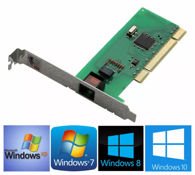 AVM Fritz! PCI 2.1 Carte Isdn Faxmodem Rundfax Pour Windows XP Vista Win 7 8 10