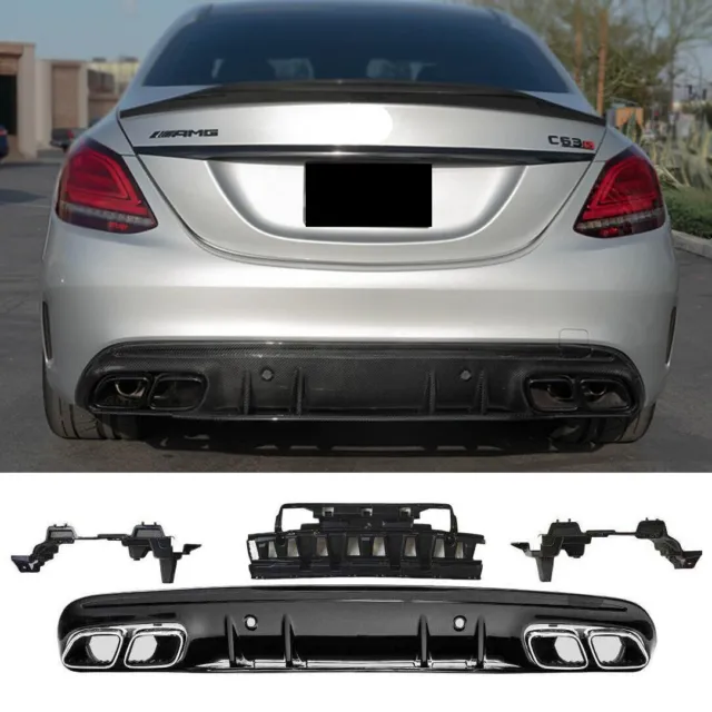 DIFFUSER PACKAGE TAILPIPE exhaust panels C-Class W205 original