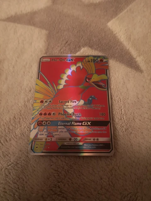 Ho-Oh GX 131/147 Full Art Ultra Rare Holo Burning Shadows Pokemon Card