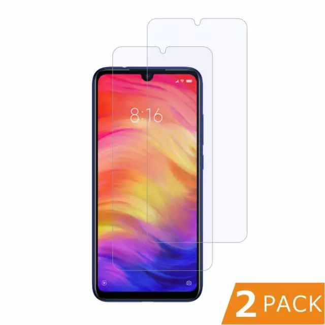 2x (Pack) PELLICOLA VETRO TEMPERATO per XIAOMI REDMI NOTE 7 PROTEGGI SCHERMO