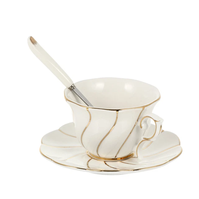 Keramik Kaffee Tasse Sauce Löffel: Kaffeetasse mit Löffel Untertasse Keramik