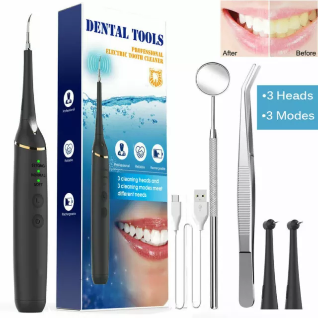 Ultrasonic Electric Dental Calculus Plaque Remover Tartar Scaler Tooth Cleaner