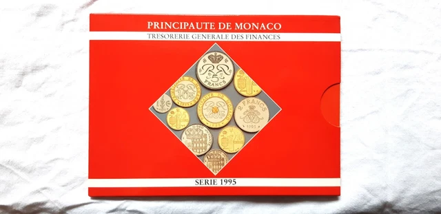 coffret pieces fleurs de coins BU francs 1995 Monaco,état neuf 
