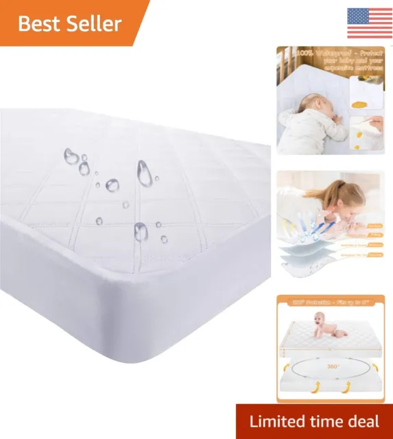 Crib Mattress Protector - Hypoallergenic, Allergy-Free Stain Protection (28x52)