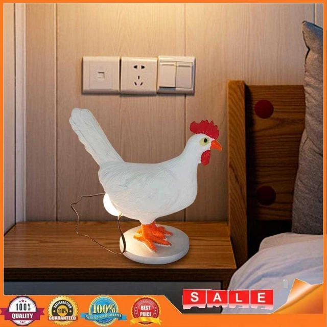 Chicken Shaped Lamp Resin Desktop Ornaments Bedside Living Room Decor Lighting