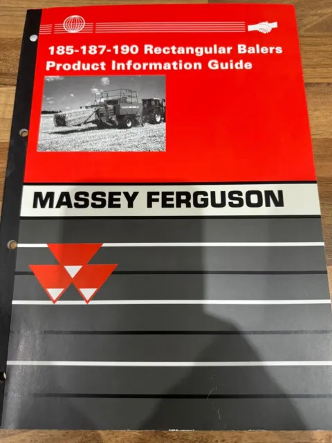 Original Massey Ferguson 185-187-190 Baler Production Information Guide - 1999